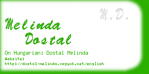 melinda dostal business card